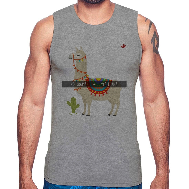 Regata No Drama Yes Llama - Cinza