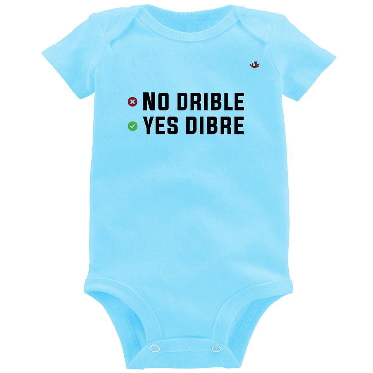 Body Bebê No drible, yes dibre - Azul Bebê