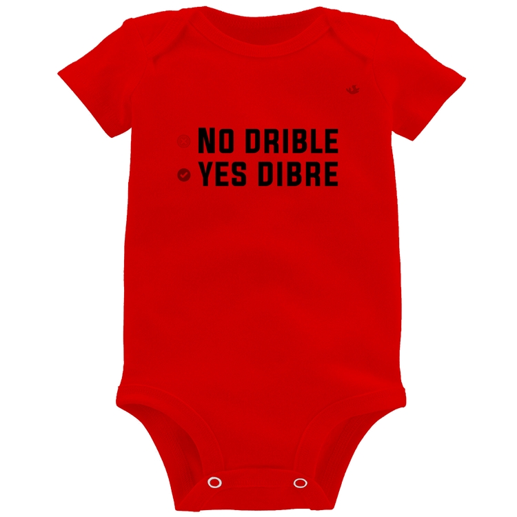 Body Bebê No drible, yes dibre - Vermelho