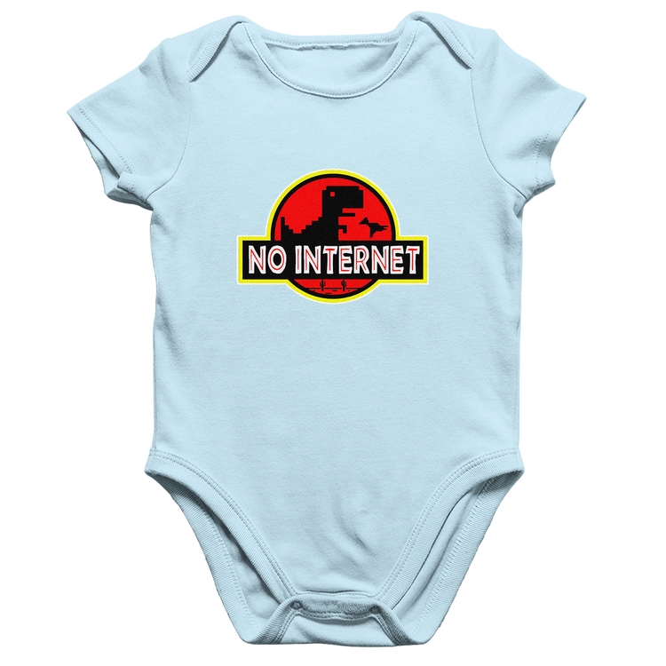 Body Bebê Algodão No internet - Azul Bebê