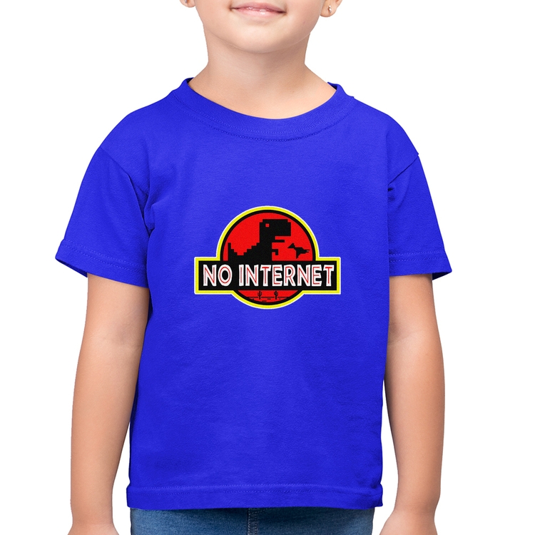 Camiseta Algodão Infantil No internet - Azul Royal