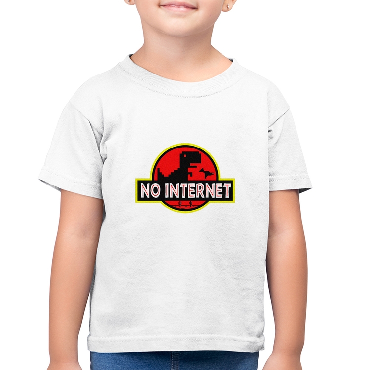 Camiseta Algodão Infantil No internet - Branca