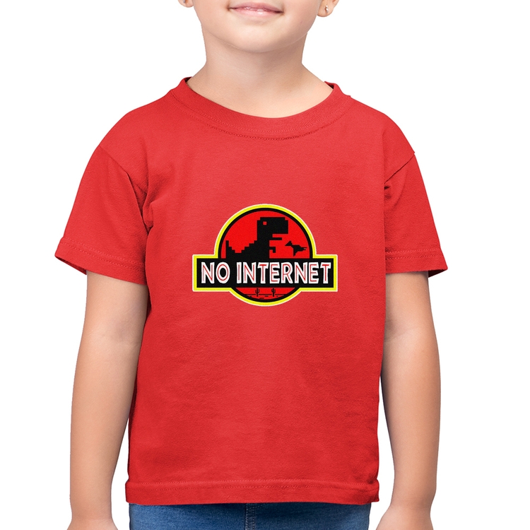 Camiseta Algodão Infantil No internet - Vermelha