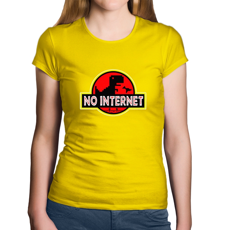 Baby Look Algodão No internet - Amarela