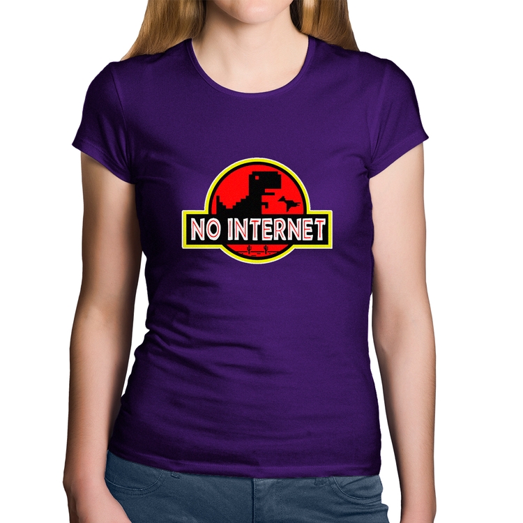 Baby Look Algodão No internet - Roxa