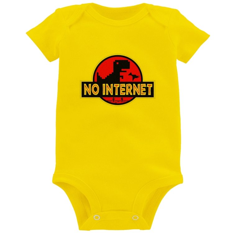 Body Bebê No internet - Amarelo