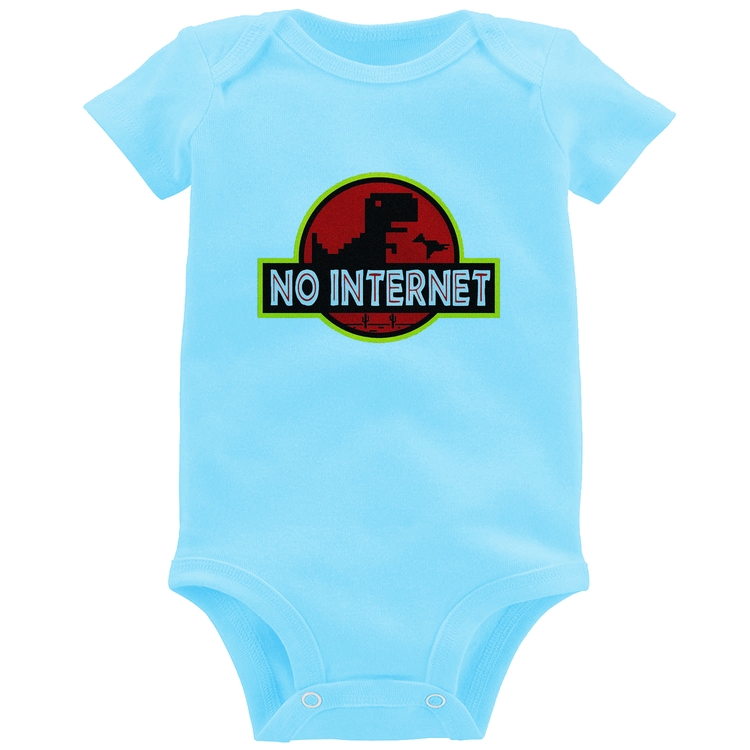 Body Bebê No internet - Azul Bebê