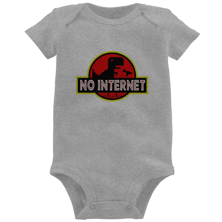 Body Bebê No internet - Cinza