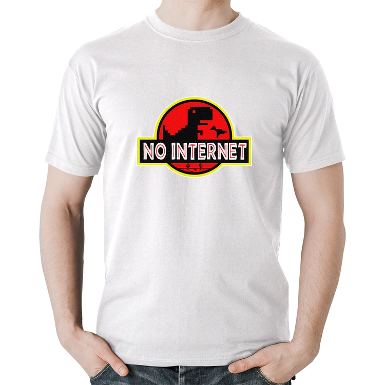 Camiseta Algodão No internet - Branca