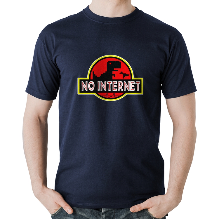 Camiseta Algodão No internet - Marinho