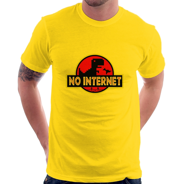 Camiseta No internet - Amarela
