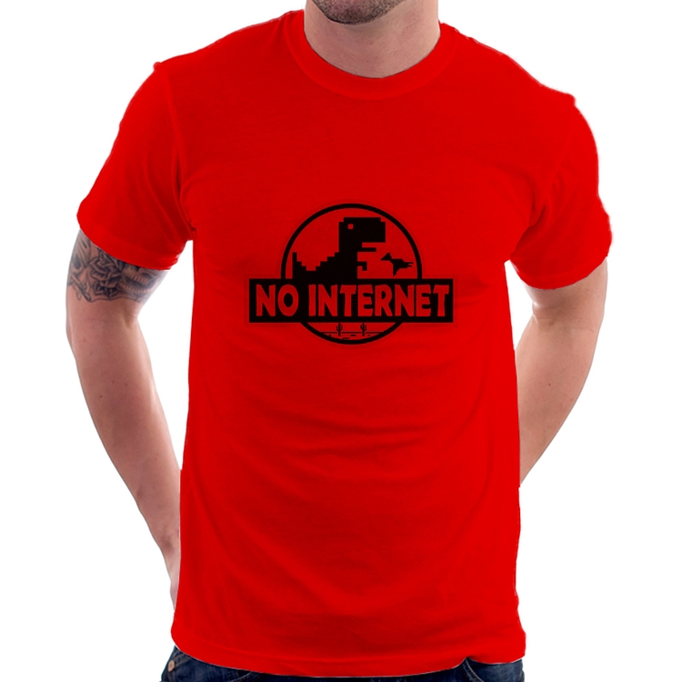 Camiseta No internet - Vermelha