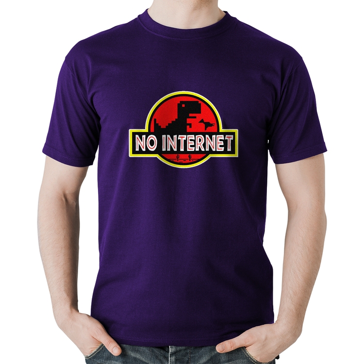 Camiseta Algodão No internet - Roxa