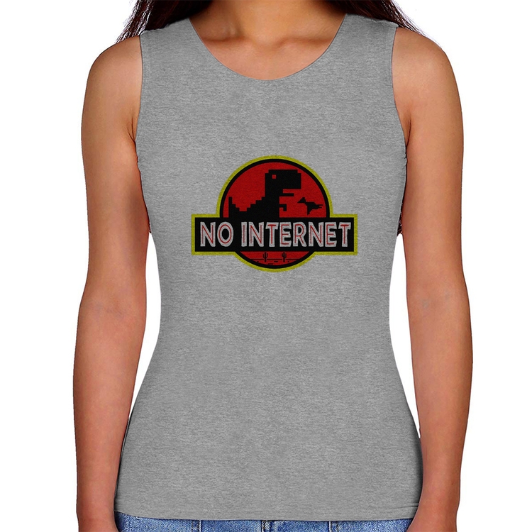 Regata Feminina No internet - Cinza