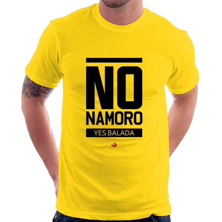 Camiseta No namoro, Yes balada - Amarela