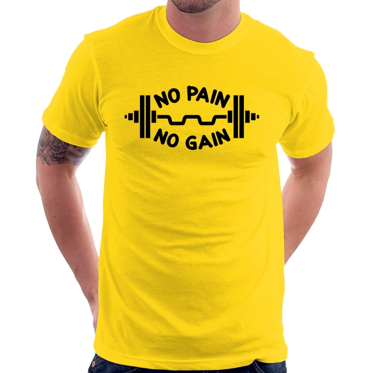 Camiseta No Pain No Gain - Amarela