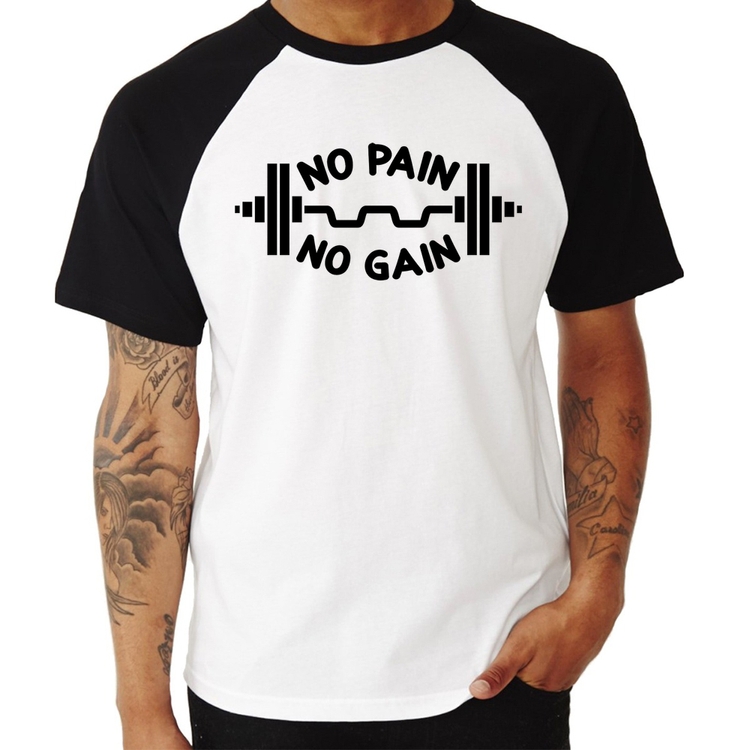 Camiseta Raglan No Pain No Gain