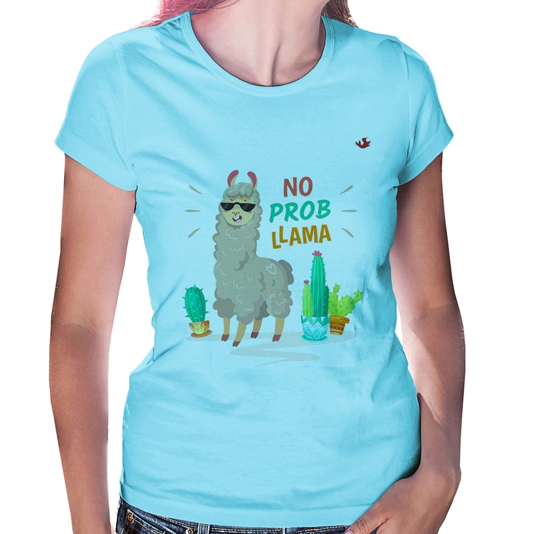 Baby Look No prob llama - Azul Bebê