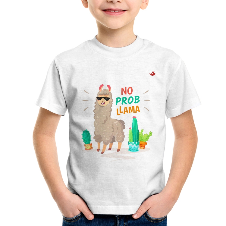 Camiseta Infantil No prob llama