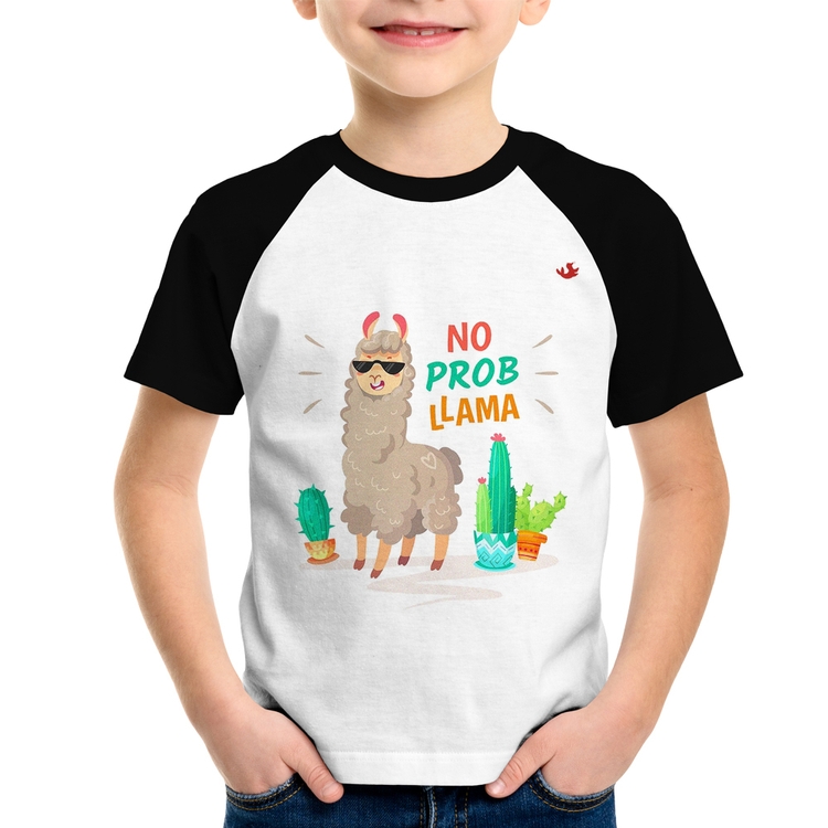 Camiseta Raglan Infantil No prob llama