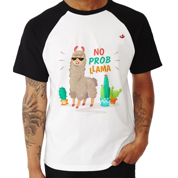 Camiseta Raglan No prob llama