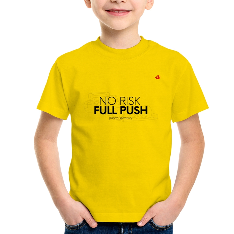 Camiseta Infantil No Risk, Full Push - Amarela