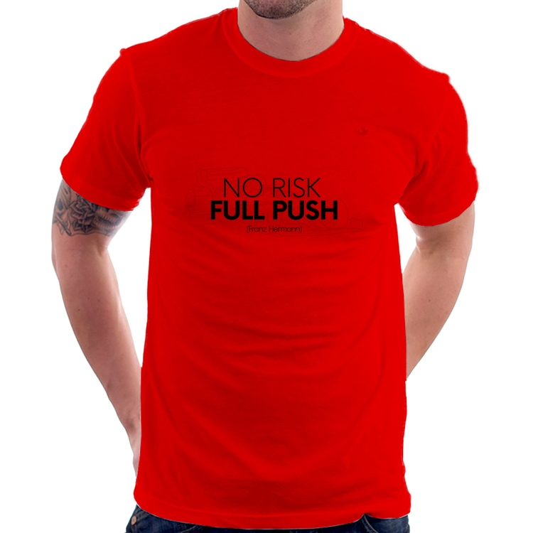 Camiseta No Risk, Full Push - Vermelha