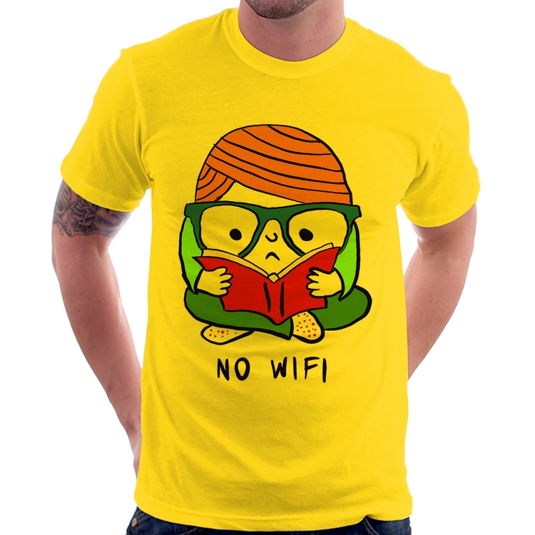 Camiseta No Wifi - Amarela