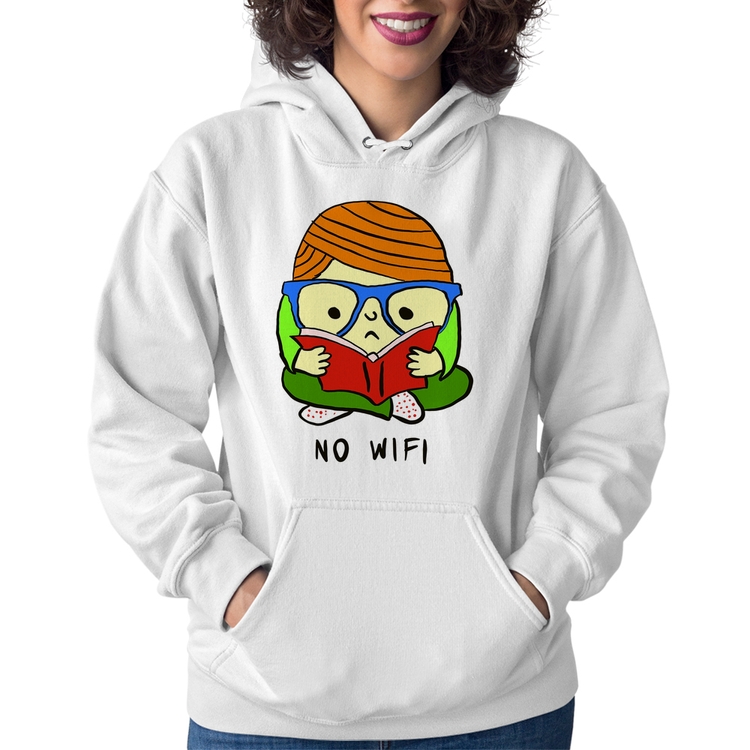 Moletom Feminino No Wifi - Branco
