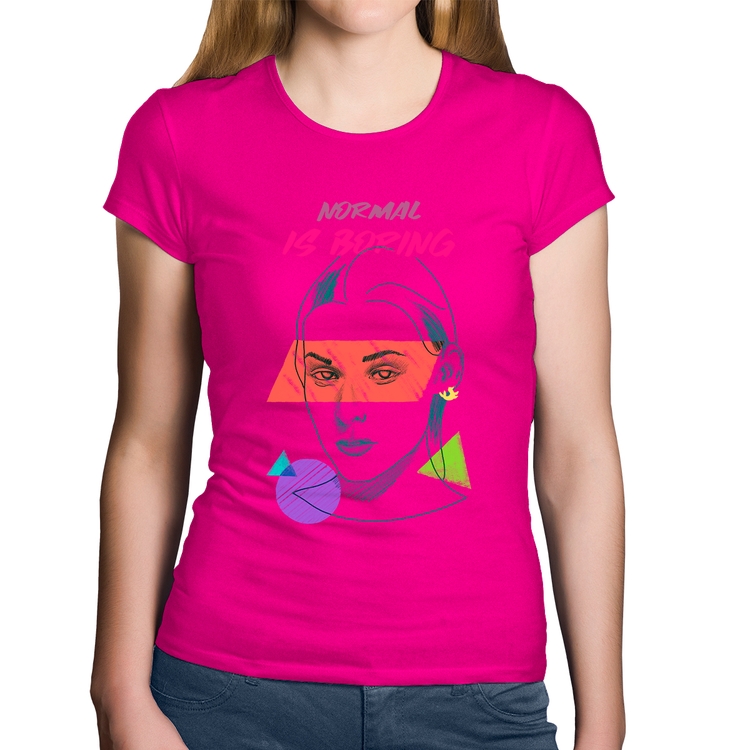 Baby Look Algodão Normal is boring - Rosa