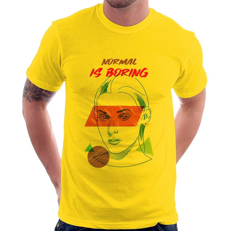 Camiseta Normal is boring - Amarela