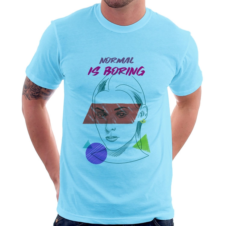 Camiseta Normal is boring - Azul Bebê