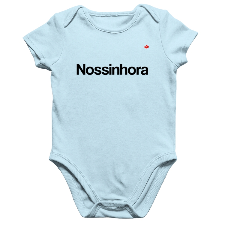 Body Bebê Algodão Nossinhora - Azul Bebê