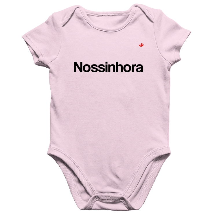 Body Bebê Algodão Nossinhora - Rosa Bebê
