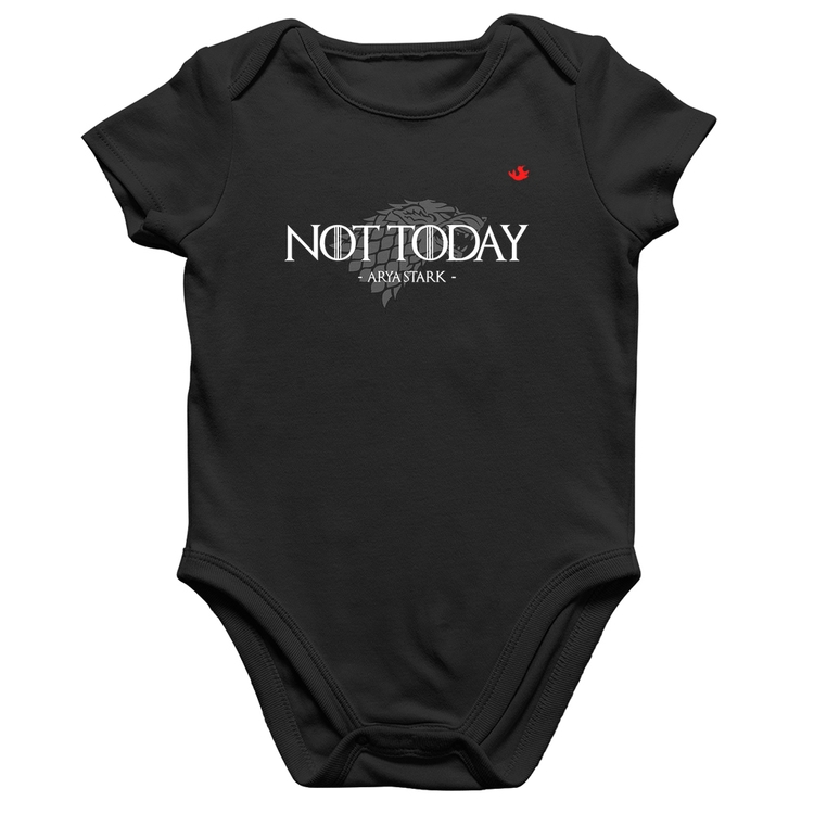 Body Bebê Algodão Not Today, Arya Stark