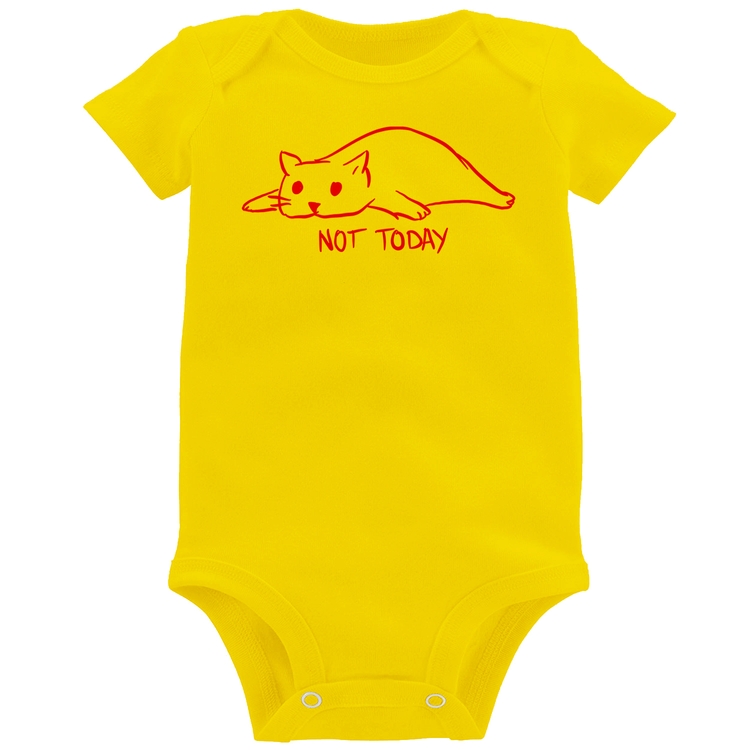 Body Bebê Not Today - Amarelo