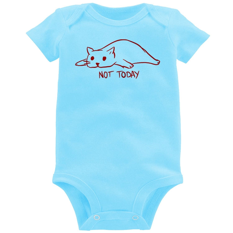Body Bebê Not Today - Azul Bebê