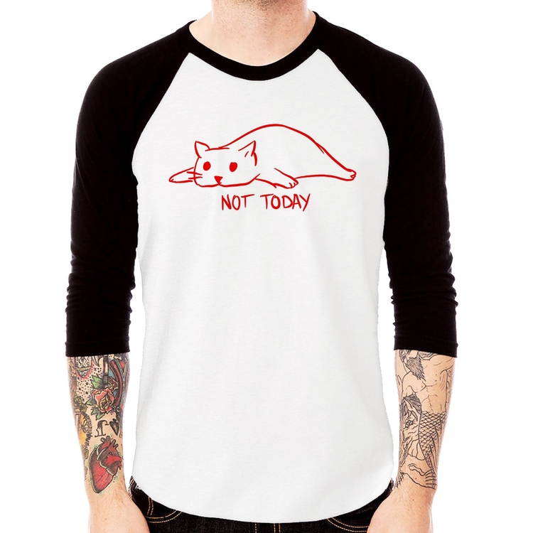 Camiseta Raglan Not Today Manga 3/4