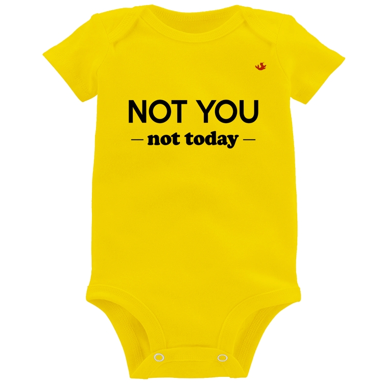 Body Bebê Not you, not today - Amarelo