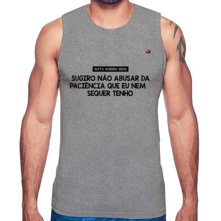 Regata Nota sobre mim - Cinza