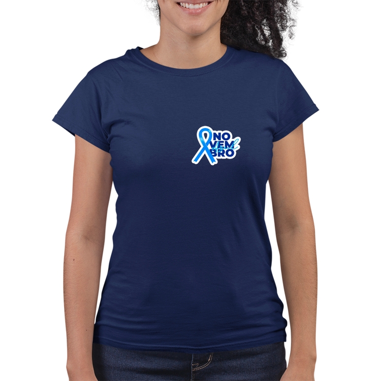 Baby Look Quality Novembro Azul - Azul Marinho