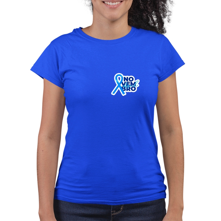 Baby Look Quality Novembro Azul - Azul Royal