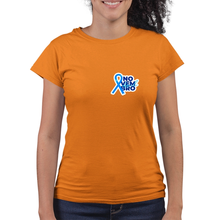 Baby Look Quality Novembro Azul - Laranja