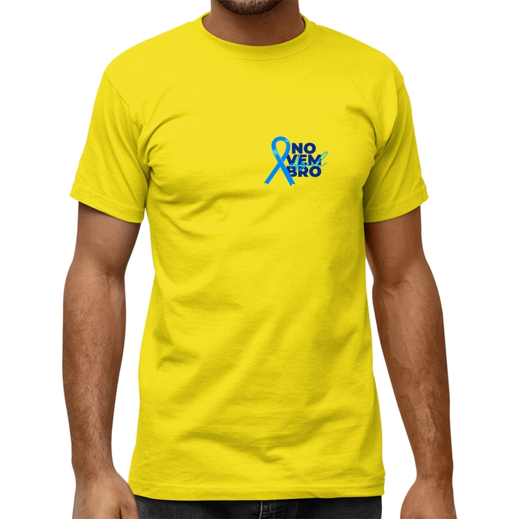 Camiseta Quality Novembro Azul - Amarelo Canário