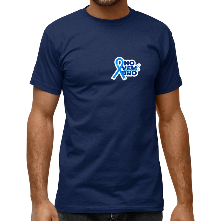 Camiseta Quality Novembro Azul - Azul Marinho