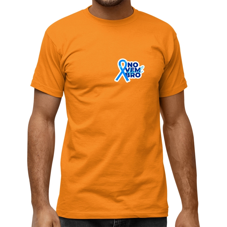 Camiseta Quality Novembro Azul - Laranja