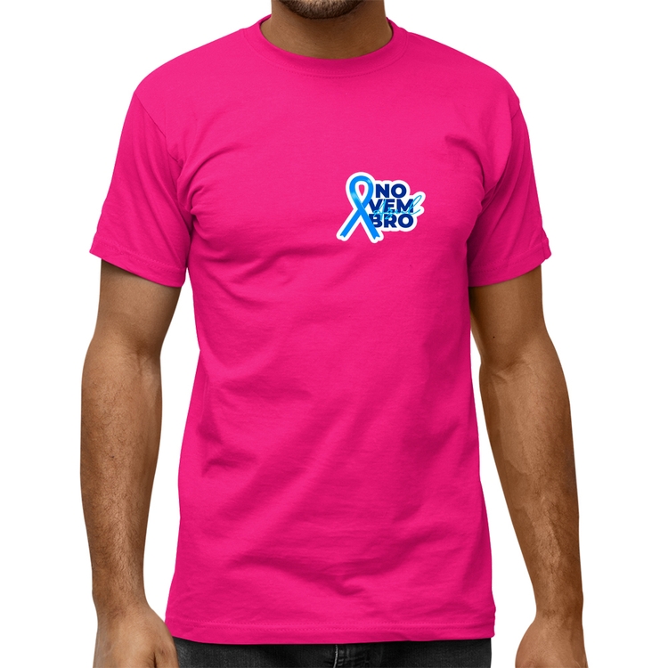 Camiseta Quality Novembro Azul - Rosa