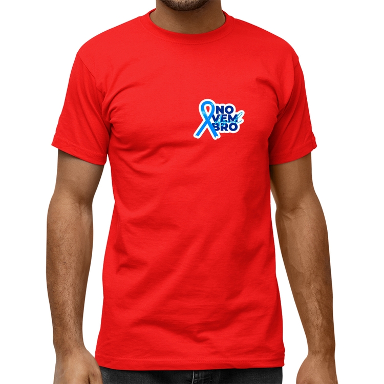 Camiseta Quality Novembro Azul - Vermelha