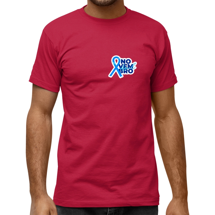 Camiseta Quality Novembro Azul - Vinho