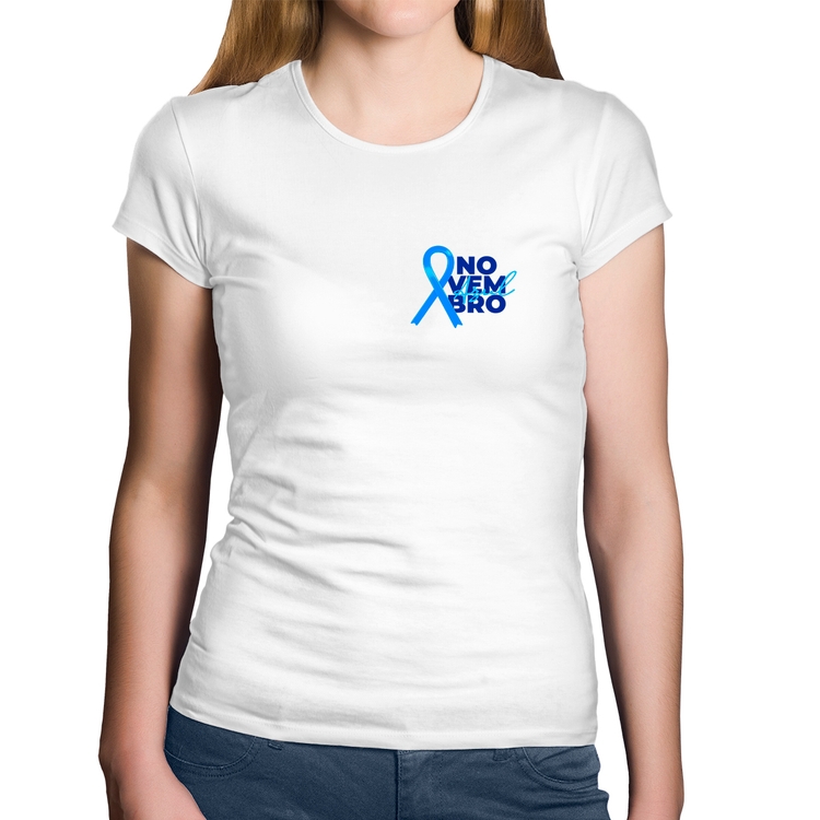 Baby Look Algodão Novembro Azul - Branca